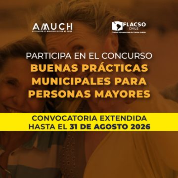 banners AMUCH y FLACSO Chile extienden plazo de postulación para concurso nacional de buenas prácticas municipales en personas mayores